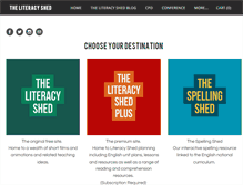 Tablet Screenshot of literacyshed.com